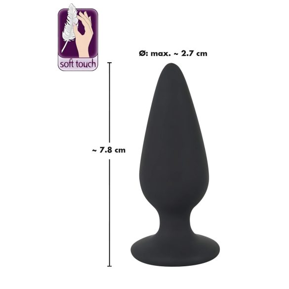 Black Velvets - plug anal lesté 40g - silicone noir