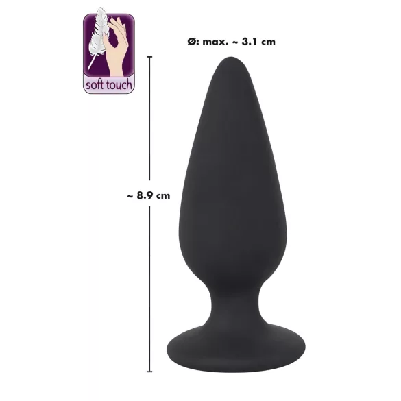 Black Velvets - plug anal lourd 75g - silicone noir