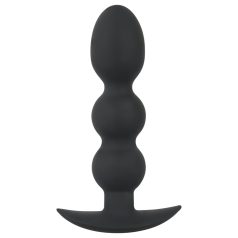   Black Velvets - plug anal à boules lesté 145g - silicone noir