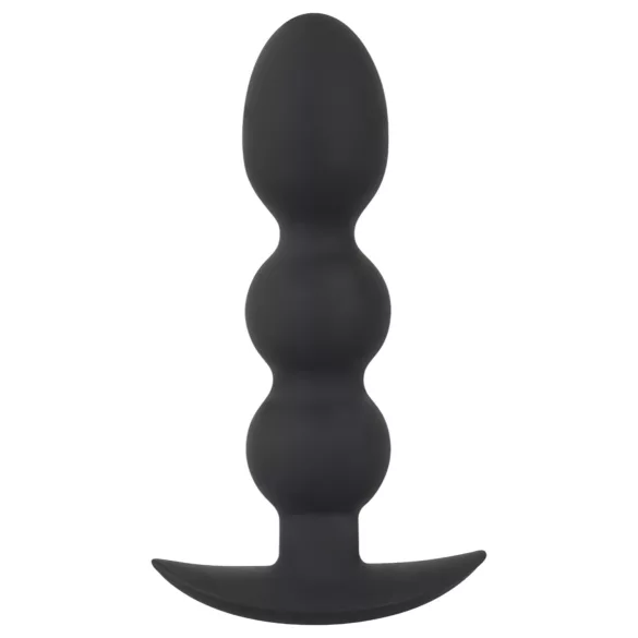 Black Velvets - plug anal à boules lesté 145g - silicone noir