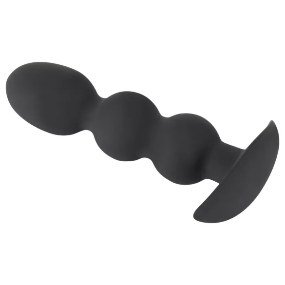 Black Velvets - plug anal à boules lesté 145g - silicone noir