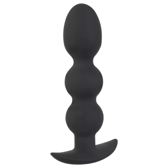 Black Velvets - plug anal à boules lesté 145g - silicone noir
