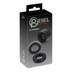   Rebel Ball - cockring et étireur de testicules - silicone noir