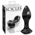 Icicles No. 78 - plug anal en verre - forme conique - noir
