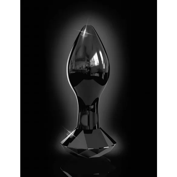 Icicles No. 78 - plug anal en verre - forme conique - noir