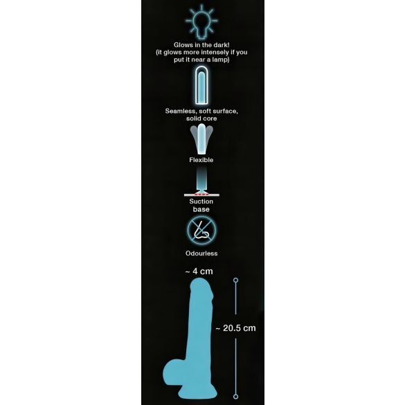 You2Toys - gode ventouse lumineux - silicone bleu