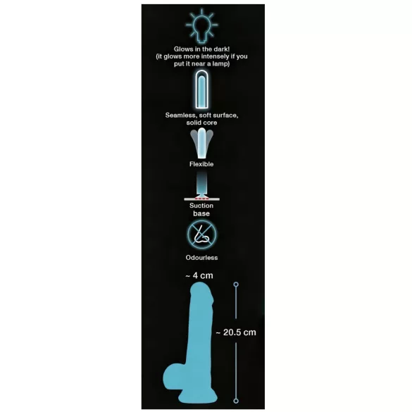 You2Toys - gode ventouse lumineux - silicone bleu