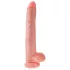 King Cock - gode XXL réaliste avec testicules - 35cm - couleur chair