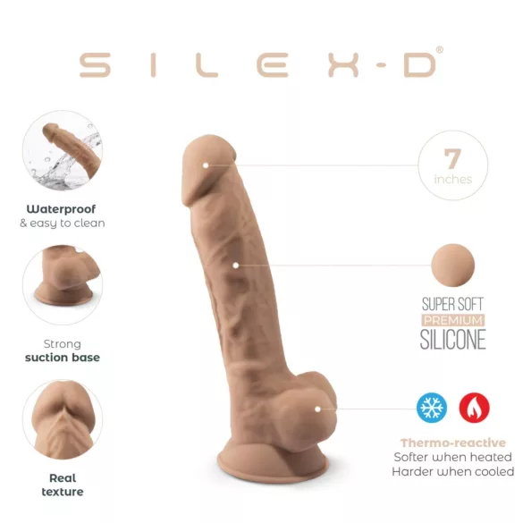 Silexd 7 - gode ventouse - réaliste - 17,5 cm - couleur chair
