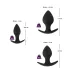 Black Velvets - set plugs anaux silicone - 3 pièces - noir