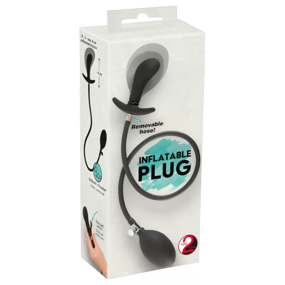 You2Toys - plug anal gonflable - noir