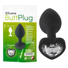 You2Toys - plug anal - bijou blanc - silicone noir