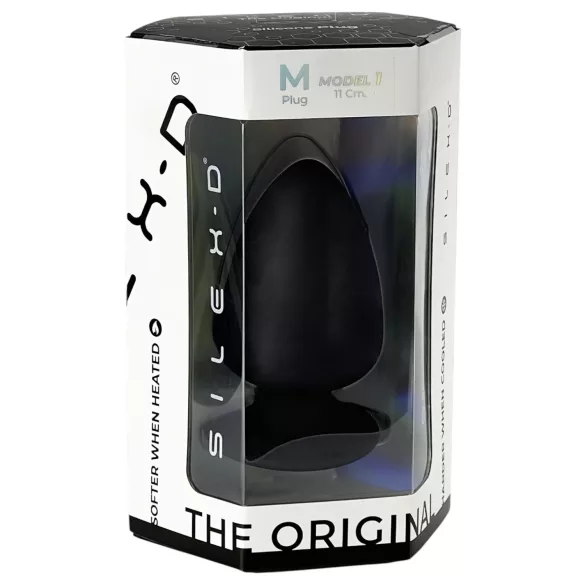 Silexd M - plug anal modelable - 11 cm - silicone noir