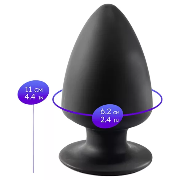 Silexd M - plug anal modelable - 11 cm - silicone noir