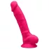 Silexd 7 - gode ceinture ventouse avec testicules - 17,5 cm - rose