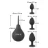 Black Velvets - set plug anal - 4 pièces - silicone noir