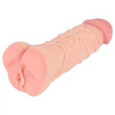   Nature Skin - vagin masturbateur et gaine pénis 2en1 - silicone chair