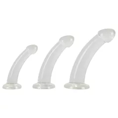   Crystal Clear - set de plugs anaux gland - 3 pièces - transparent