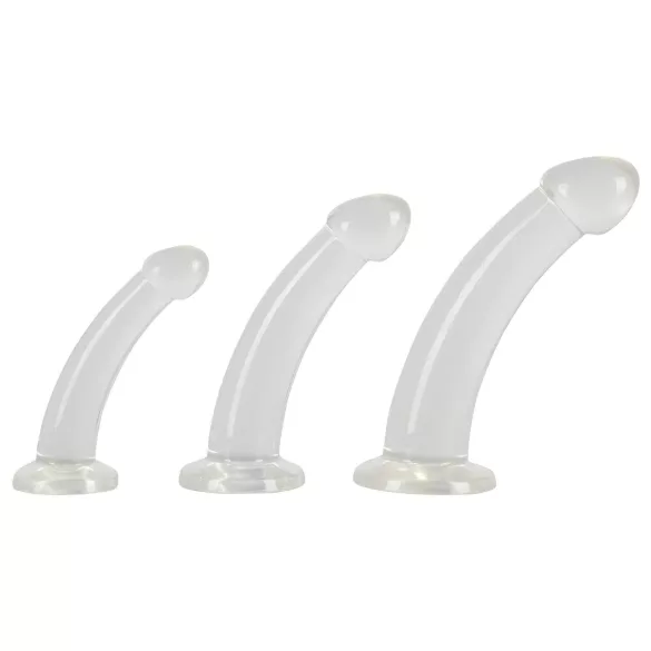 Crystal Clear - set de plugs anaux gland - 3 pièces - transparent