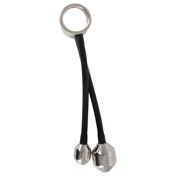 You2Toys - Cockring avec poids anal - silicone noir