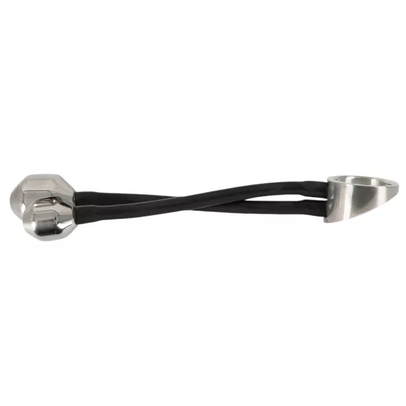 You2Toys - Cockring avec poids anal - silicone noir