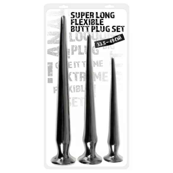 You2Toys - set de plugs anaux extra longs (3 pièces) - noir