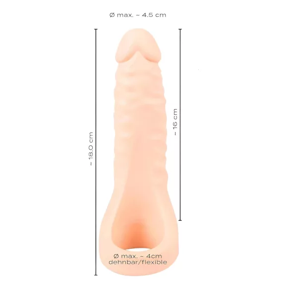 Realistixxx - gode réaliste avec cockring - effet peau - couleur chair