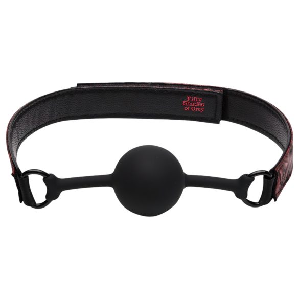 Fifty Shades of Grey - bâillon boule - cuir noir et rouge