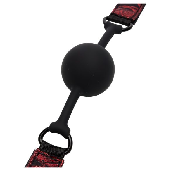 Fifty Shades of Grey - bâillon boule - cuir noir et rouge