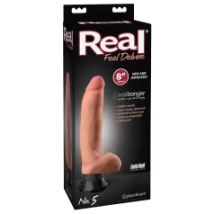   Real Feel Deluxe No.5 - gode réaliste avec testicules - vibrateur peau réaliste