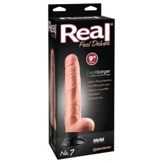   Real Feel Deluxe No.7 - gode ceinturé réaliste avec testicules - couleur chair