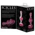 Icicles No. 75 - plug anal cœur - verre rose