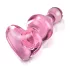 Icicles No. 75 - plug anal cœur - verre rose