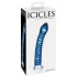 Icicles No. 29 - gode spiral pour pénis - verre bleu