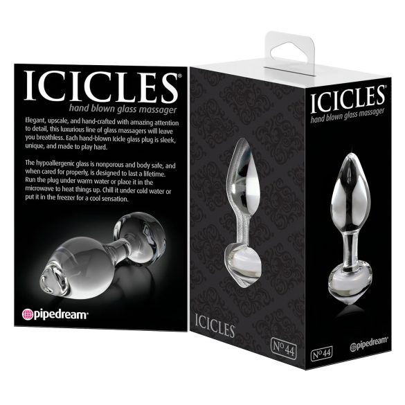 Icicles No. 44 - plug anal conique - verre transparent