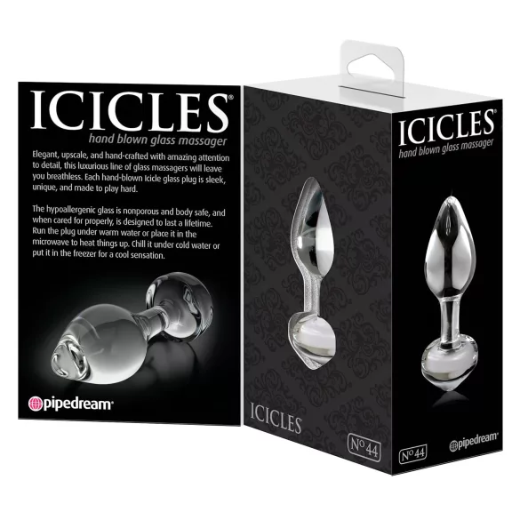 Icicles No. 44 - plug anal conique - verre transparent
