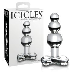 Icicles No. 47 - plug anal triple boules - verre transparent