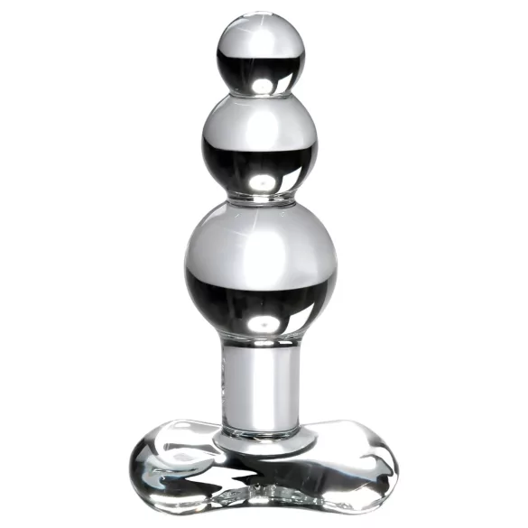 Icicles No. 47 - plug anal triple boules - verre transparent