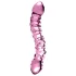 Icicles No. 55 - gode double entrée G-spot - verre rose