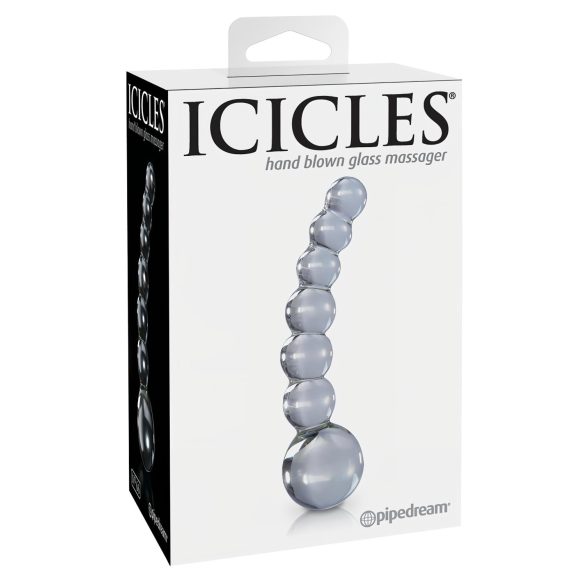 Icicles No. 66 - gode courbé à boules - verre transparent