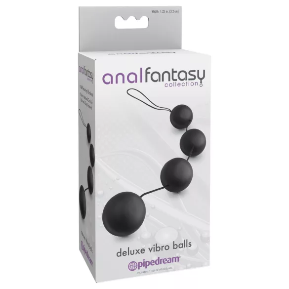 Anal Fantasy - chapelet anal à billes internes (noir)