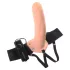 Fetish Strap-On 8 - gode ceinture creux vibrant - couleur chair
