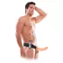 Fetish Strap-On 8 - gode ceinture creux vibrant - couleur chair