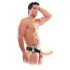Pipedream - Fetish Strap-On 8 - harnais avec gode creux vibrant (couleur chair)