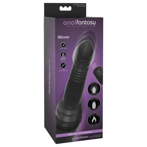 Analfantasy - vibromasseur anal poussant - silicone noir
