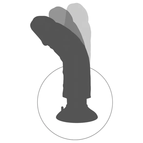 King Cock - gode vibrant courbé ventouse 26cm - couleur chair
