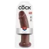 Godemichet King Cock 10 à grande ventouse (25 cm, marron)