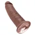 Godemichet King Cock 10 à grande ventouse (25 cm, marron)