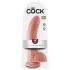 King Cock 9 - grand godemichet à ventouse avec testicules (23 cm, couleur chair)