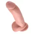King Cock 9 - grand godemichet à ventouse avec testicules (23 cm, couleur chair)